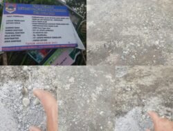 Dua Bulan Selesai, Proyek Jalan Setapak Sudah Rusak