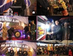 Walikota membuka secara resmi kegiatan Bazar, Pentas Seni dan Budaya dalam rangka HUT Kota Pagar Alam ke-21