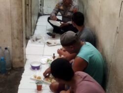 Kapolsek Pagaralam Utara Makan Bersama Tahanan