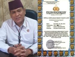 Ungkap Narkoba 845 Gram, Kasat Narkoba Terima Penghargaan Dari Kapolres Pagaralam