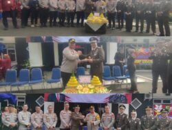 Kapolres Pagaralam Bawa Tumpeng Kejari dihari HUT Adhyaksa ke 63