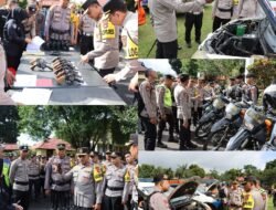 Kapolres Pagar Alaml Lakukan Cek  Inventaris Kantor