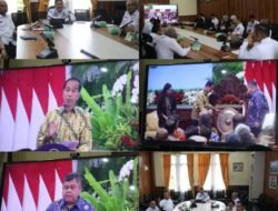 Pj Walikota Pagaralam Ikut Rapat Kornas Penuntasan Pembangunan Via Vidcon