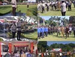 Kapolres Pimpin Apel Gabungan Gelar Pasukan Pengamanan Pilkada  2024 