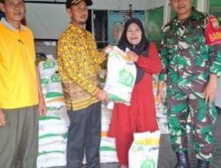 Sebanyak 76 KPM Desa Tanjung Kilang, Terima Bantuan Beras Dari BPN Kerjasama Dengan Bulog,