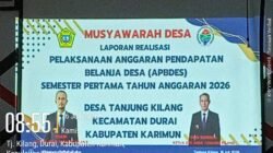 Pemdes Tanjung Kilang, Gelar Musdes Bahas Laporan Realisasi APBDes Semester Pertama Tahun 2026